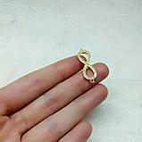 Коннектор Знак бесконечности, с фианитами, 29х9мм, фото 2