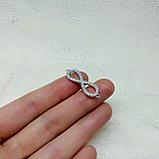 Коннектор Знак бесконечности, с фианитами, 29х9мм, фото 2