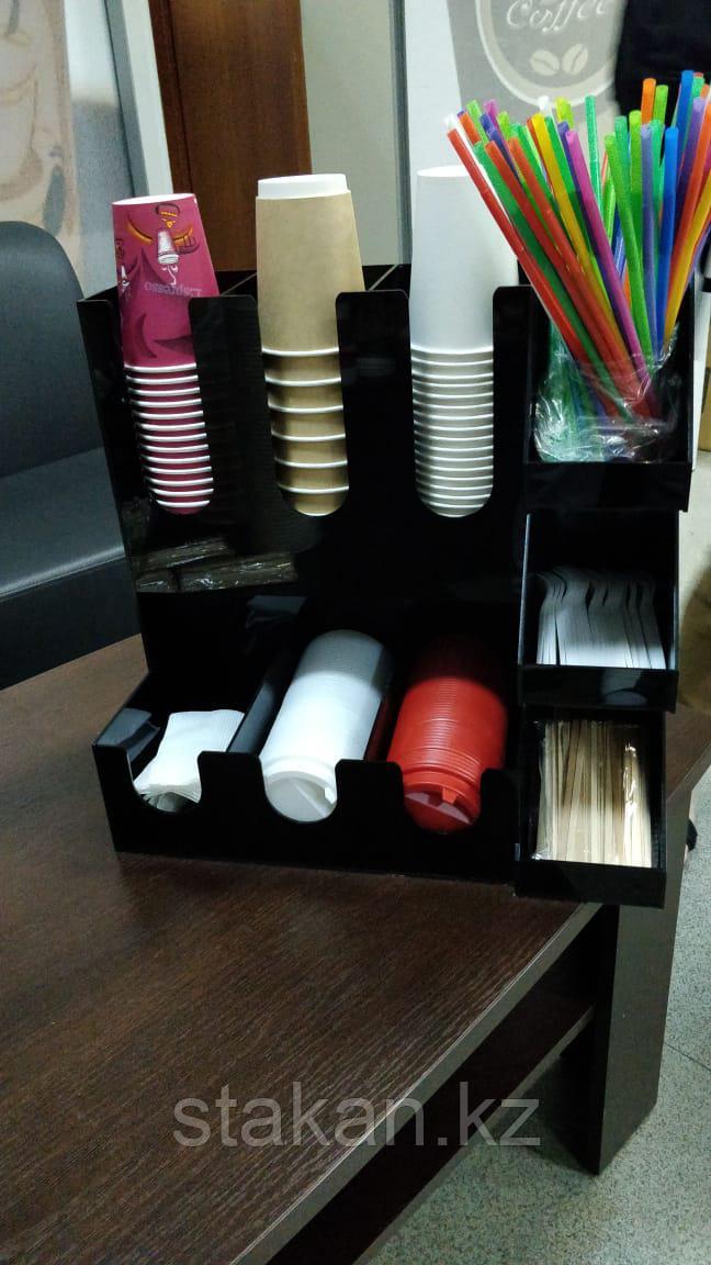 Диспенсер, 9-секционный, (черный, акрил) - фото 1 - id-p54755012