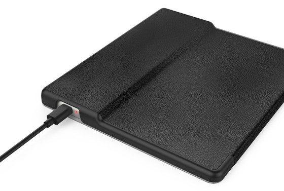 Кожаный чехол для Amazon Kindle Oasis 2 (черный)