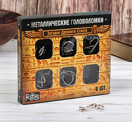 Металлические головоломки "Загадки Древнего Египта", набор 6 шт.