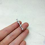 Трехрядный разделитель с фианитами, 30х4мм, фото 3