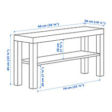Тумба под ТВ ЛАКК белый ИКЕА, IKEA, фото 3