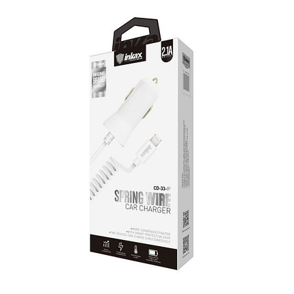 Автомобильное зарядное устройство INKAX CD-33 Lightning iPhone USB 2.1A, фото 2
