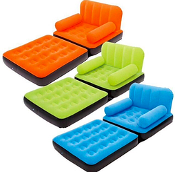 Надувное кресло диван -трансформер с велюром