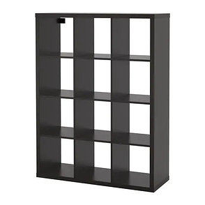 Стеллаж КАЛЛАКС черно-коричневый ИКЕА, IKEA, фото 2