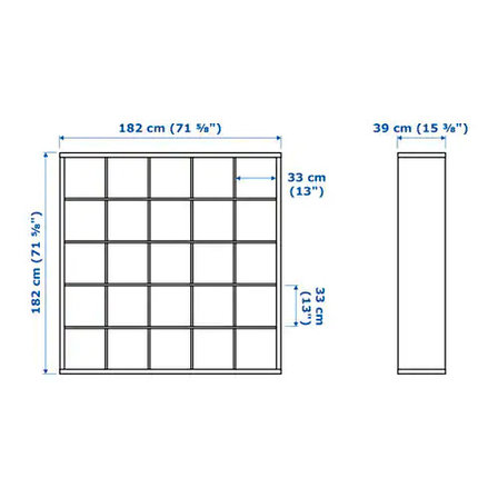 Стеллаж КАЛЛАКС белый 182x182 см ИКЕА, IKEA, фото 2