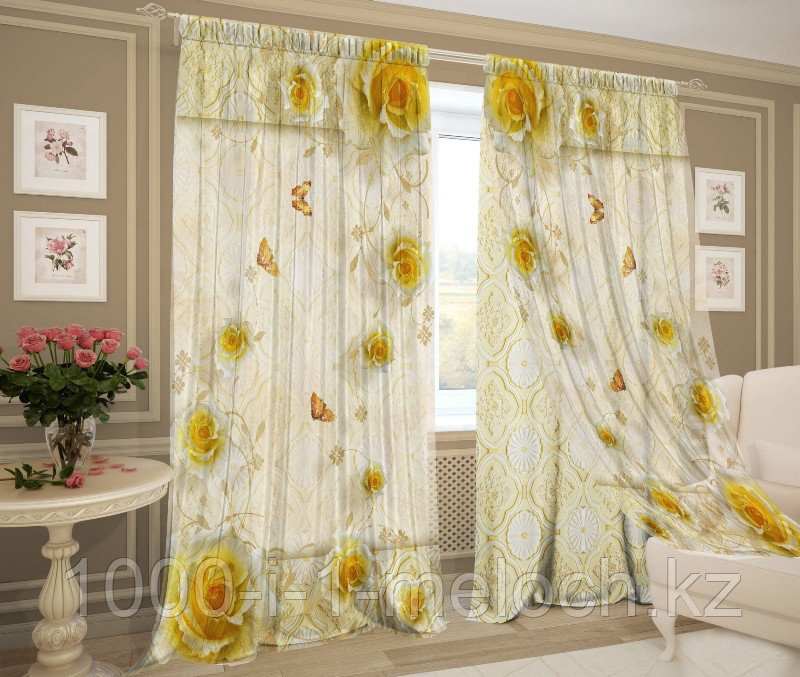 ФотоШторы- Дуэт 2 в 1. "Щедрость" 3D. Россия. Алматы