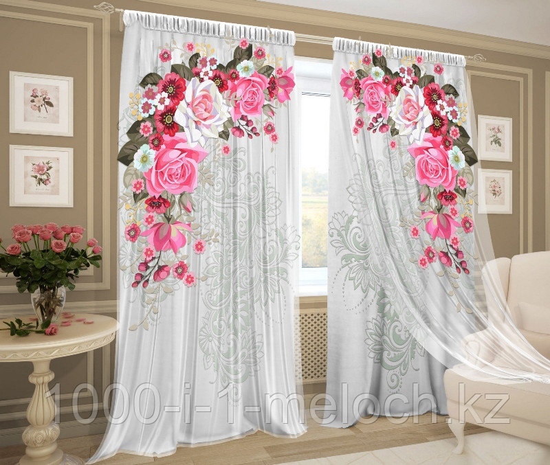 ФотоШторы- Дуэт 2 в 1. "Оттепель" 3D. Россия. Алматы