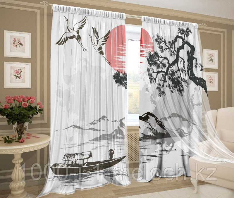 ФотоШторы- Дуэт 2 в 1. "Дух времени" 3D. Россия. Алматы