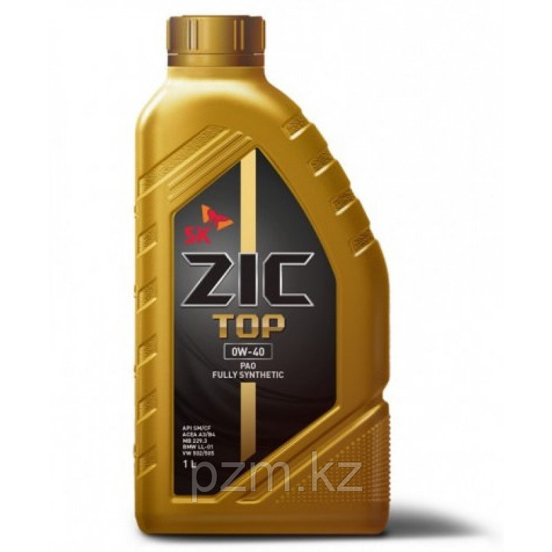 ZIC TOP 0W-40 1 ЛИТР. Полностью синт. Мотор. масло высшего качества для бенз. и диз.
