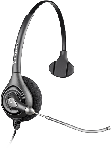 Наушники-гарнитура проводная Plantronics HW251/A черный