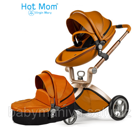 Коляска детская 2 в 1 HOT MOM Коричневый