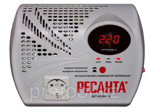 Стабилизатор 500/1 АСН Ц (НАСТЕННЫЙ) Ресанта, фото 1