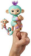 WowWee Fingerlings - Интерактивная ручная обезьянка Danny с малышом Gianna  