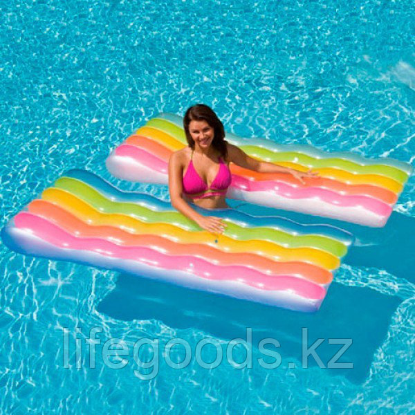Пляжный надувной матрас "Радуга" для плавания, Intex 58876