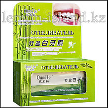 Бамбук сығындысы қосылған тіс ағартатын ұнтақ.