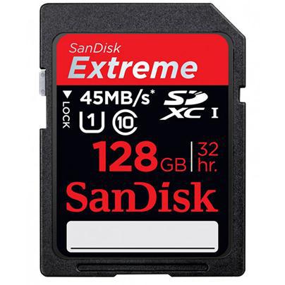 Карта SanDisk EXTREME SD 128GB 45mb/s - фото 1 - id-p54839974