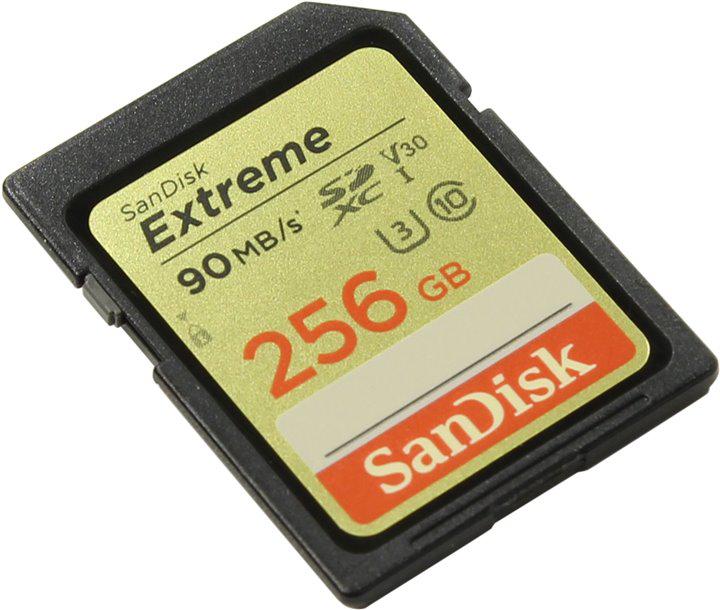 Карта SanDisk EXTREME SD 256GB 90mb/s