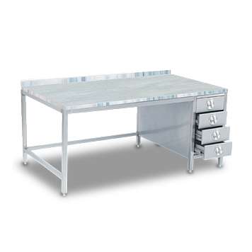  Столешница изготовлена из полиэтиленового материала. Полностью изготовлен из нержавеющей стали AISI304 18/8 C