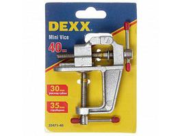 Мини тиски настольные DEXX  (винтовой зажим, 40 мм)