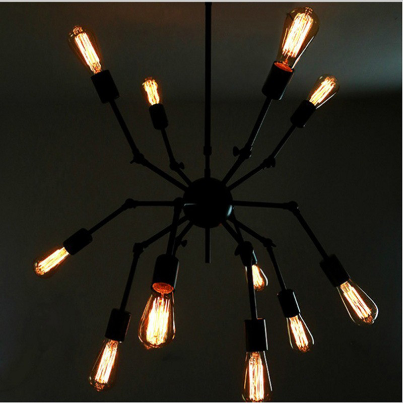 Люстра паук на 12 ламп с направляемыми лампами - фото 2 - id-p53185465
