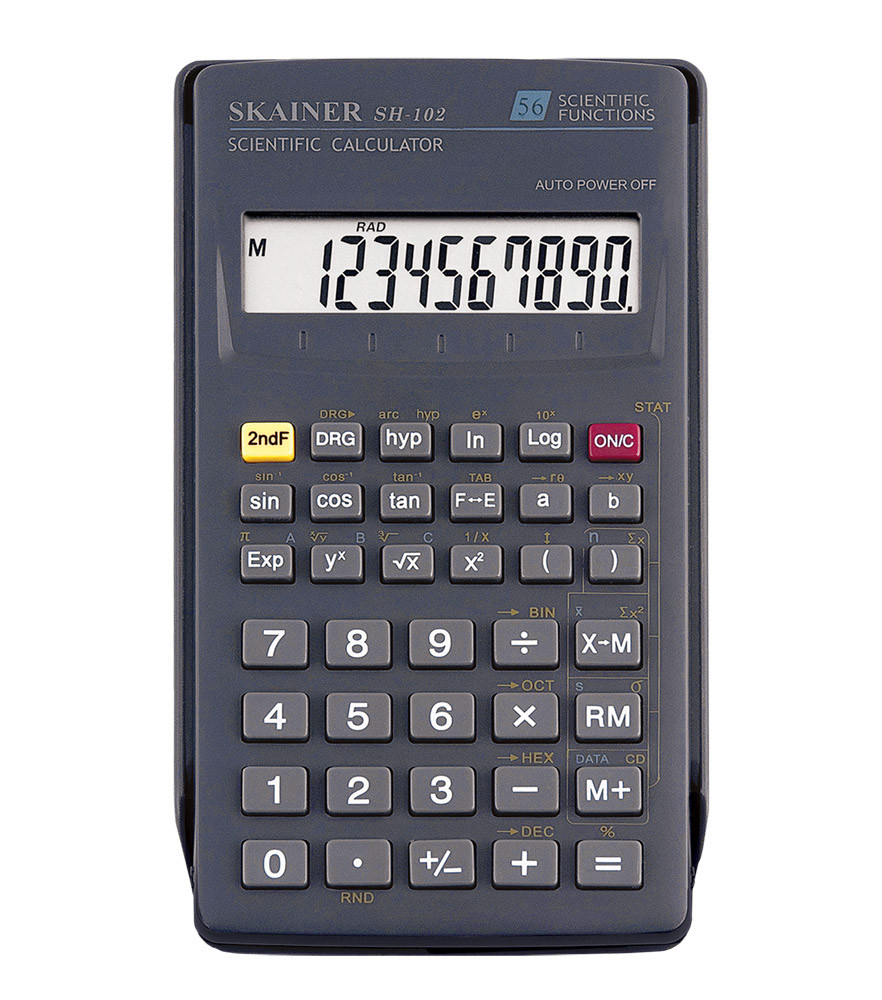 Калькулятор научный SKAINER "SH-102N" 8+2 разрядов, 56 функций