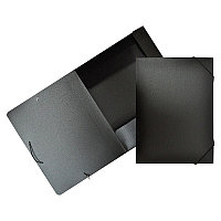 Папка-короб на резинках БЮРОКРАТ, A4 пластиковая, корешок 40 мм, черная
