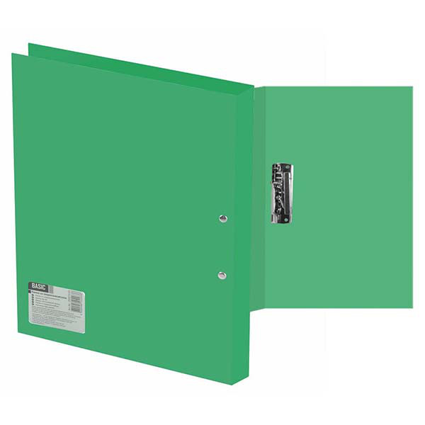 Папка с зажимом SILWERHOF "Basic", A4, 0.5 мм, зеленая