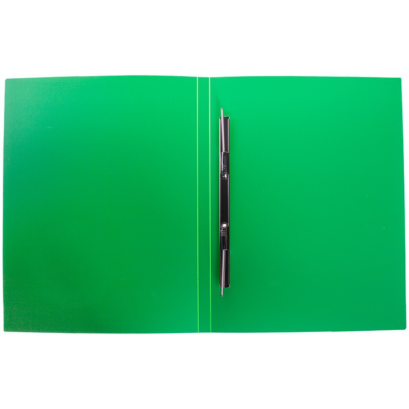 Папка-скоросшиватель с пружинным механизмом SILWERHOF "BASIC", А4, зеленая