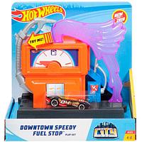 Hot Wheels "Қала: орталық жанармай құю станциясы" жинағы