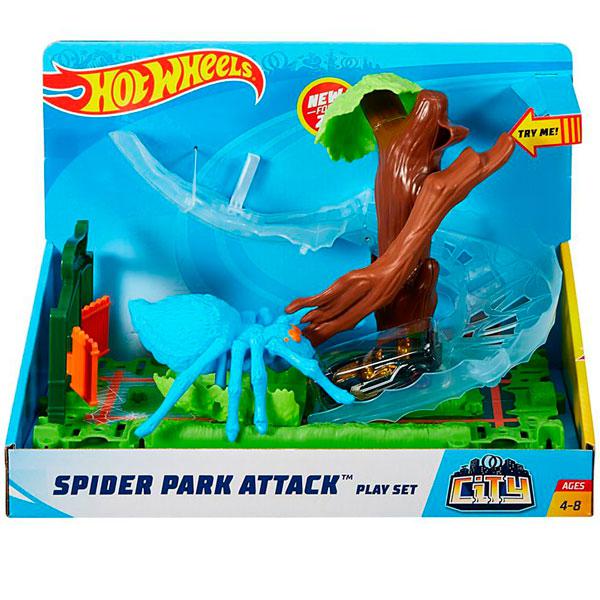 Hot Wheels Набор серии "Хот Вилс Город чудовищ" - Атака паука в парке