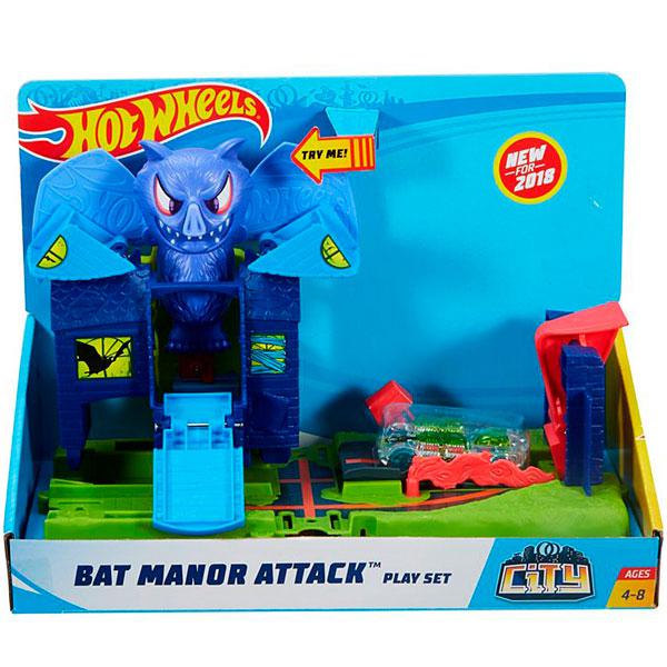 Hot Wheels Набор серии "Хот Вилс Город чудовищ" - Атака летучей мыши в замке