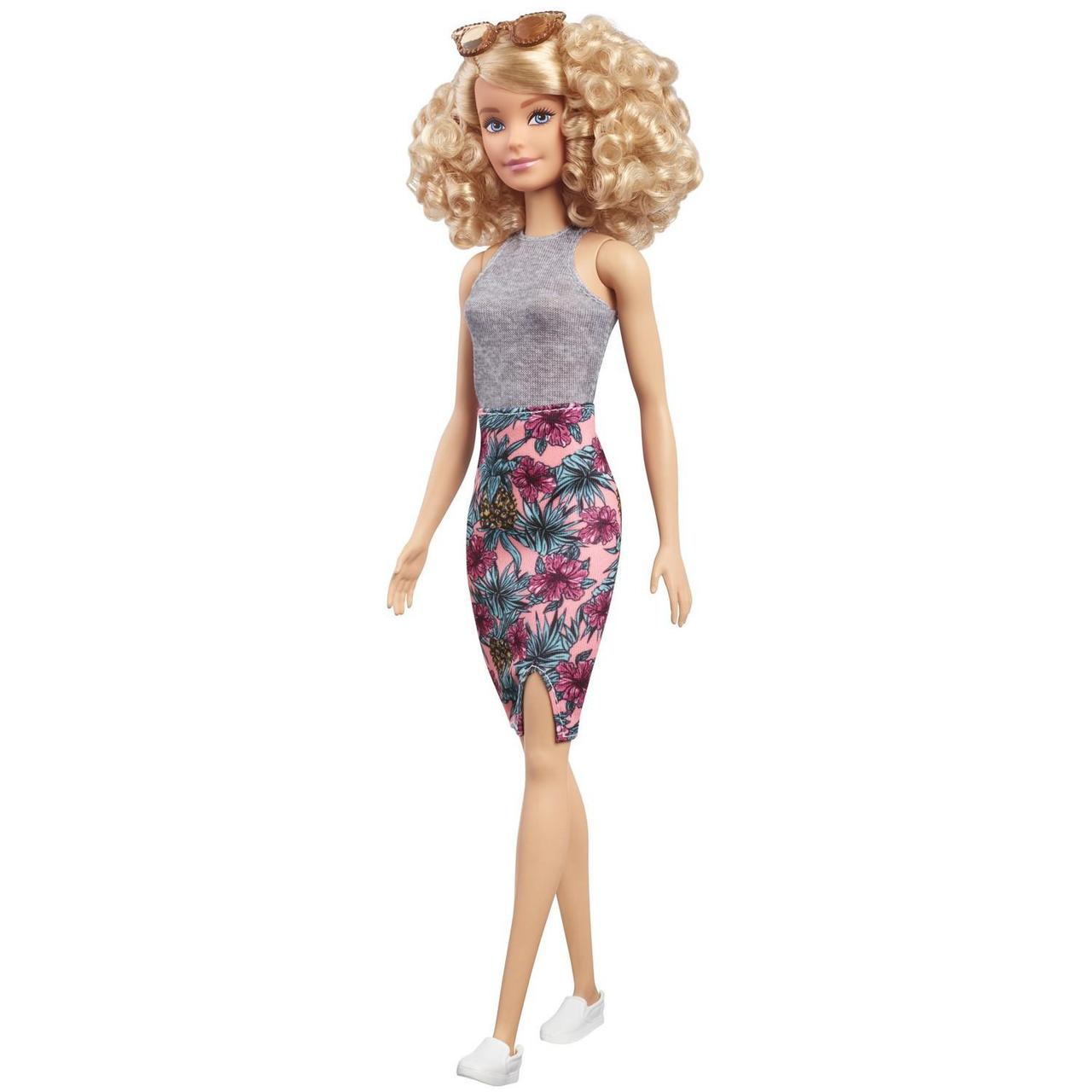 Barbie "Игра с модой" Кукла Барби Блондинка в цветастой юбке #70 (Высокая)
