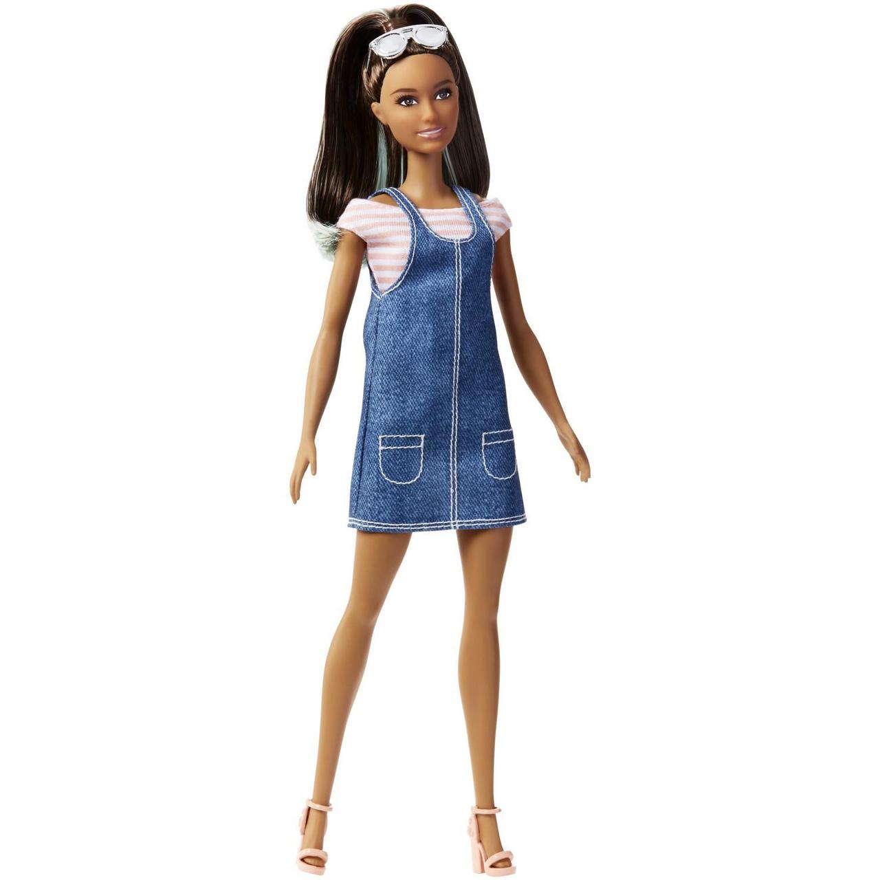 Barbie "Игра с модой" Кукла Барби Стильная шатенка в сарафане #72 (Высокая)