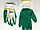 Перчатки х/б, с латексным обливом зеленые, фото 2