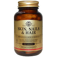 Skin,Nails, Hair Кожа, Ногти и Волосы, улучшенная формула с MSM, 120 таблеток Solgar