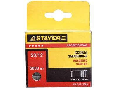 Скобы для мебельного степлера Stayer Profi 3160-14 (закал., тип 53, красные, 14 мм, 1000 шт)