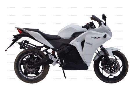 Электромотоцикл YCR-3000W белого цвета - фото 1 - id-p54912995