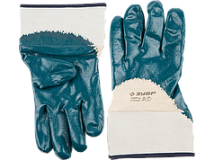 Перчатки ЗУБР "МАСТЕР" рабочие с нитриловым покрытием ладони, размер L (9)