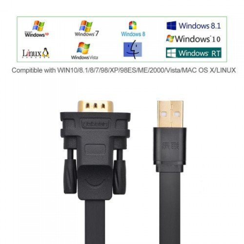 Кабель конвертер с USB(m) на COM(m) RS232 (UGREEN) Chipset:PL2303 - фото 2 - id-p54931452