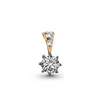 Подвеска из серебра с фианитом сваровски и фианитом Aquamarine 21741#
