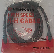 Шнур штекер HDMI- штекер HDMI 1,5м MRM gold с фильтром