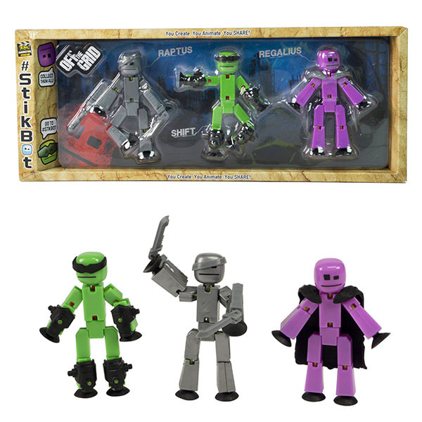STIKBOT TST614R Стикбот набор из 3 фигурок "Раптус, Шифт, Регалиус"