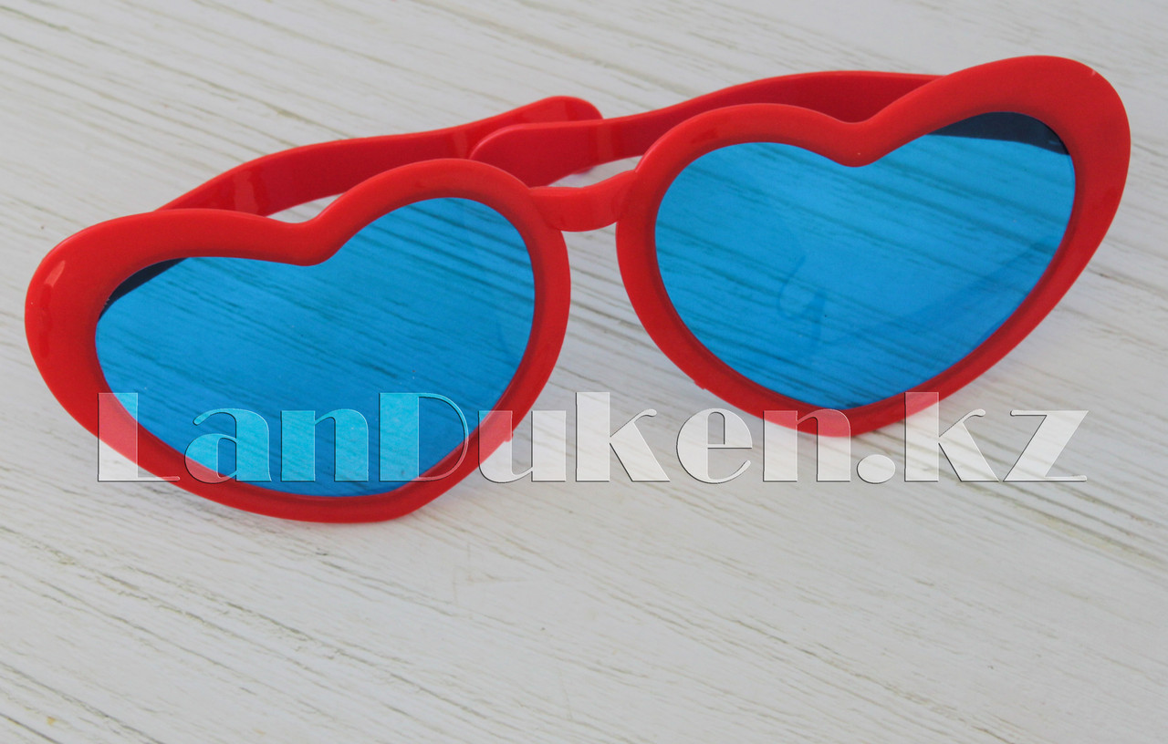 Огромные карнавальные очки "Сердечки" (с красной оправой) - фото 3 - id-p37015996