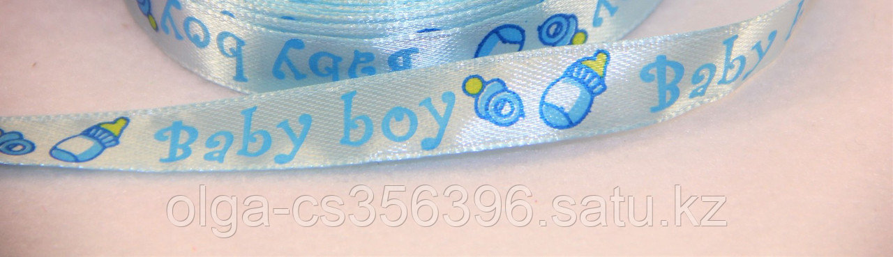 Атласная лента "Baby boy" 13 мм. Creativ 2251