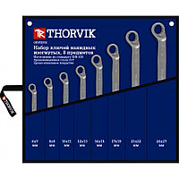 Набор ключей гаечных накидных изогнутых 75° в сумке, 6-27 мм, 8 предметов ORWS008