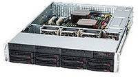 Сервер SuperMicro CSE-825TQ-R720LPB/X10DRL-i/2xE5-2667v3 /128GB ECC DDR4/ LSI 9240/ 2x300GB SAS/4x SSD