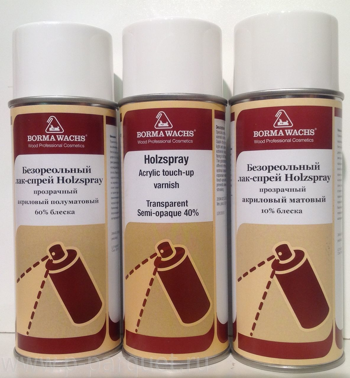 Ретуширующий лак для деревообработки блеск 40 400мл 0603ST Holzspray