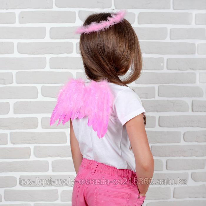 Карнавальный набор "Ангел", 2 предмета: нимб, крылья, цвет розовый, 3-5 лет